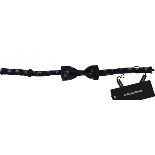 Dolce & Gabbana Blue Flags 100% Silk Adjustable Neck Papillon Men Bow Tie1728,67345645728,Accessories,Blue,Bowties - Ties and Formal Accessories - Accessories,Dolce & Gabbana,Material: 100% Silk,Men,Men - Accessories,New with tags,Ties & Bowties - Men - A