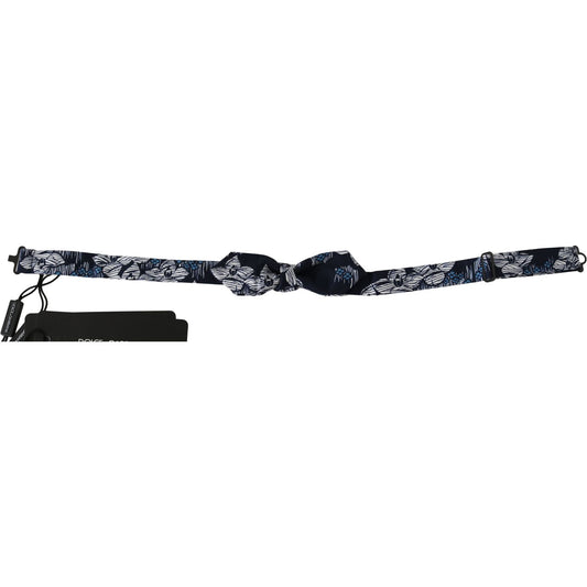 Dolce & Gabbana Navy Blue Floral Slim Adjustable Neck Papillon Men Bow Tie1728,67345645728,Accessories,Bowties - Ties and Formal Accessories - Accessories,Dolce & Gabbana,Material: 100% Silk,Men,Men - Accessories,Navy Blue,New with tags,Ties & Bowties - M