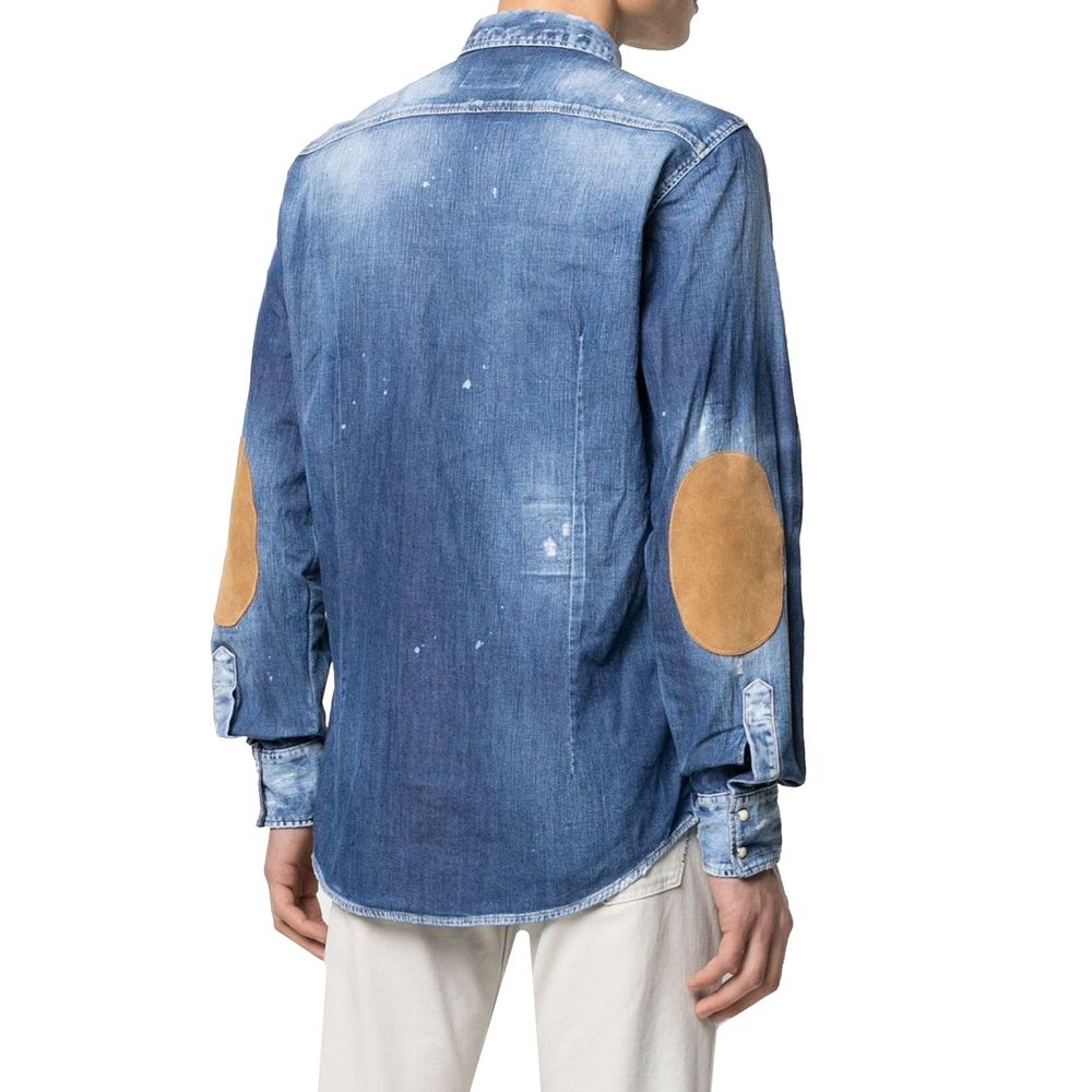 Dsquared² Blue Denim Shirt1728,75611013280,Blue,Clothing,Denim - Shirts - Clothing,Dsquared²,IT52 | XL,Men,New with tags,Shirts - Clothing