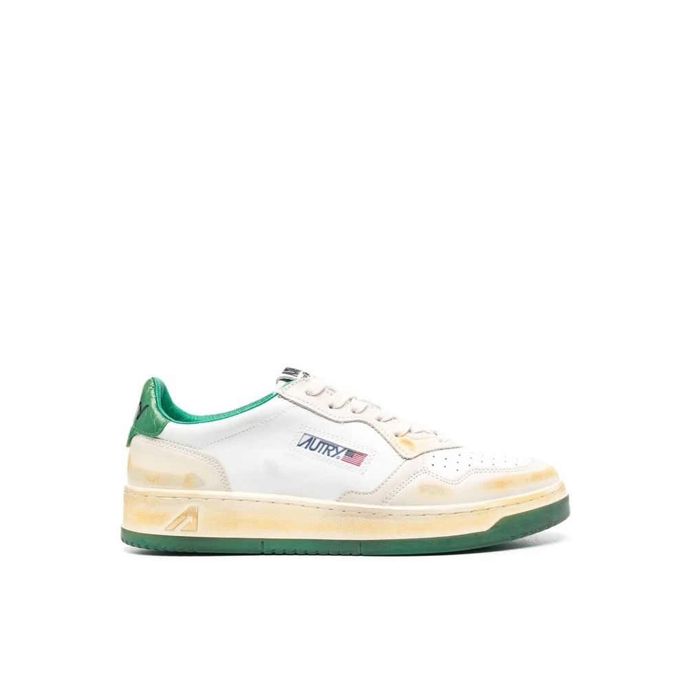 Autry White Leather Low Top Sneakers 1728,75611013280,Autry,EU35/US5,Low Tops - Sneakers - Shoes,New with tags,Shoes,Sneakers - Shoes,White,Women