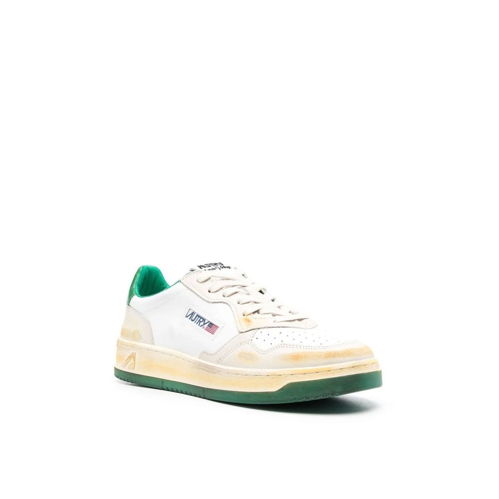 Autry White Leather Low Top Sneakers 1728,75611013280,Autry,EU35/US5,Low Tops - Sneakers - Shoes,New with tags,Shoes,Sneakers - Shoes,White,Women