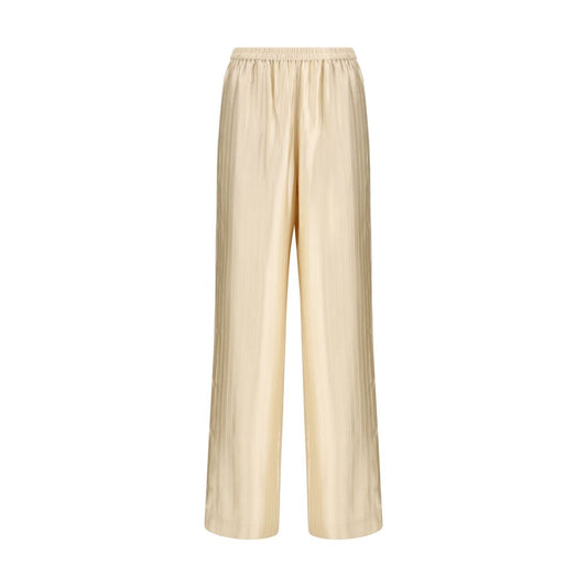 Loulou De Saison Beige Viscose Casual Pants