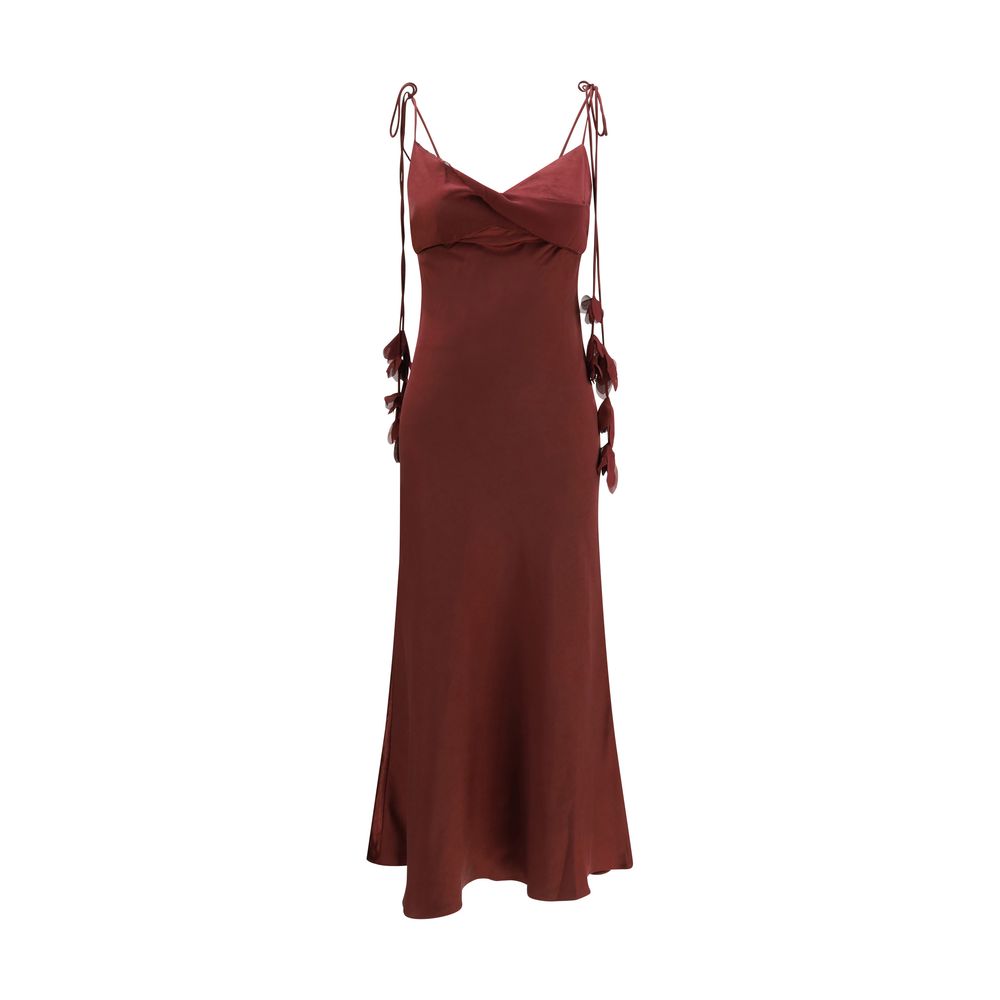 Self-Portrait Bordeaux Polyester Cocktail Dress