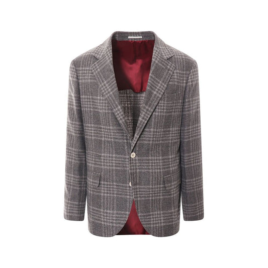 Brunello Cucinelli Gray Cashmere Blazer1728,48 | M,75611013280,Blazers - Suits & Blazers - Clothing,Brunello Cucinelli,Clothing,Gray,IT50 | L,Men,New with tags,Suits & Blazers - Clothing