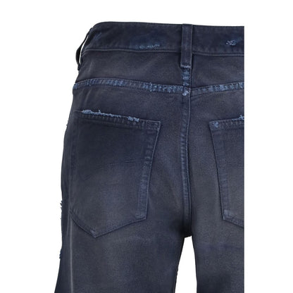 Balenciaga Blue Cotton Flared Jeans