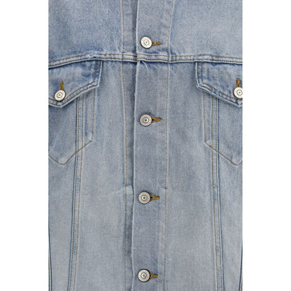 Balenciaga Blue Cotton Denim Jacket 1728,72470364320,Balenciaga,Blue,Clothing,Denim Jackets - Jackets & Coats - Clothing,Jackets & Coats - Clothing,M,New with tags,S,Women