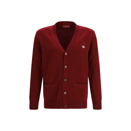 Gucci Bordeaux Wool Cardigan 1728,72470364320,Bordeaux,Cardigans - Sweaters - Clothing,Clothing,Gucci,M,Men,New with tags,Sweaters - Clothing