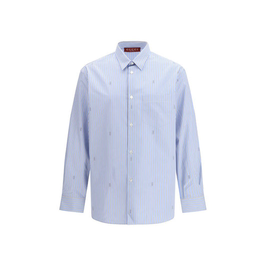 Gucci Blue Cotton Pattern Shirt 15.5,15.75,16,1728,72470364320,Blue,Clothing,Gucci,Men,New with tags,Pattern - Shirts - Clothing,Shirts - Clothing