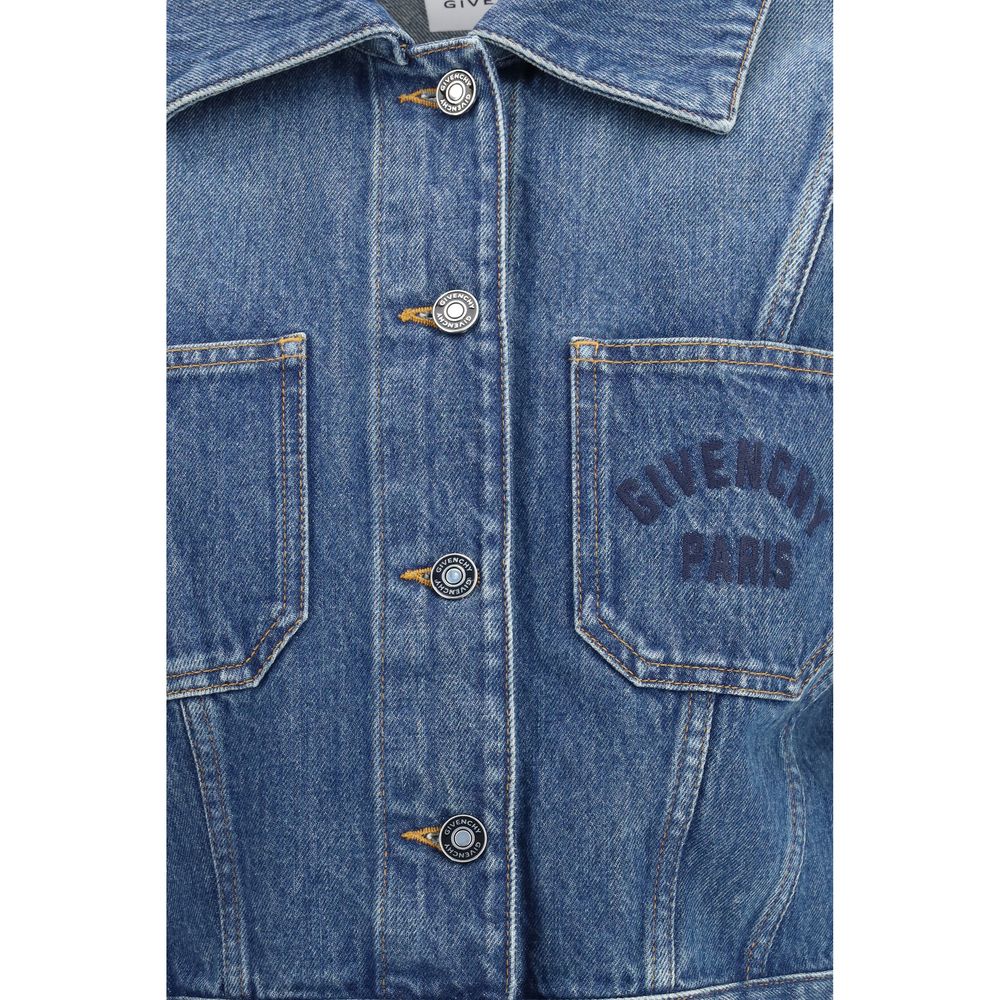 Givenchy Blue Cotton Denim Jacket 1728,72470364320,Blue,Clothing,Denim Jackets - Jackets & Coats - Clothing,Givenchy,IT36 | XS,IT40 | M,Jackets & Coats - Clothing,New with tags,Women