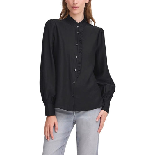 ICHI Black Viscose Blouse 1728,71956299936,Black,Blouses - Shirts - Clothing,Clothing,ICHI,IT36|XXS,IT38|XS,New with tags,Shirts - Clothing,Women