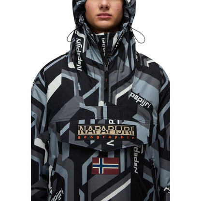 Napapijri Bicolor Recycled Polyester Shell Jacket 1728,71956299936,Bicolor,Clothing,IT42 | XS,Jackets & Coats - Clothing,Men,Napapijri,New with tags,Shell Jackets - Jackets & Coats - Clothing