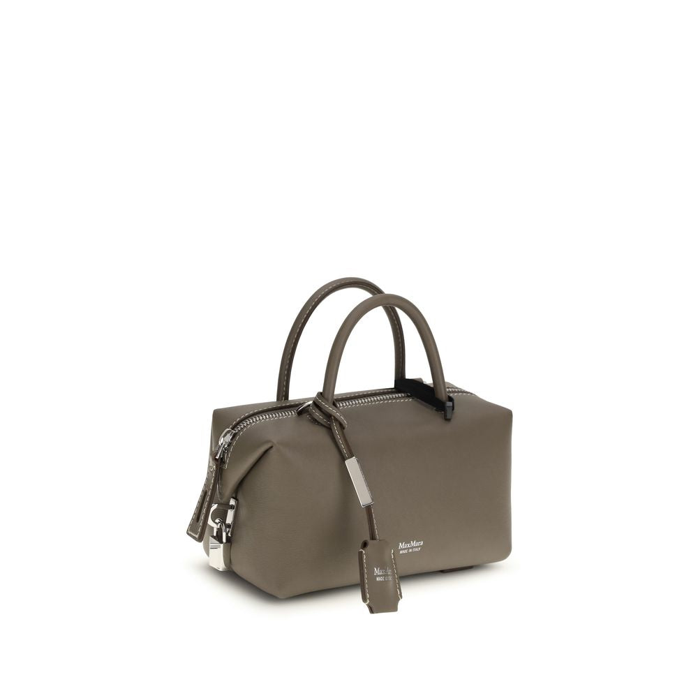 Max Mara Gray Calf Leather Bos Taurus Handbag 1728,72470364320,Bags,Gray,Handbags - Bags,Max Mara,New with tags,Women