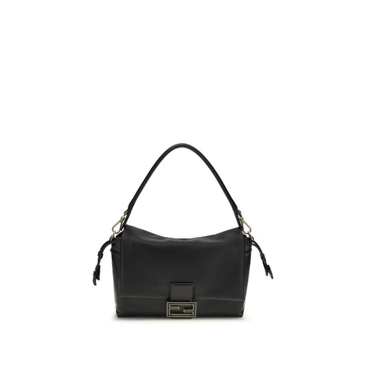 Fendi Black Calf Leather Bos Taurus Shoulder Bag 1728,72470364320,Bags,Black,Fendi,New with tags,Shoulder Bags - Bags,Women