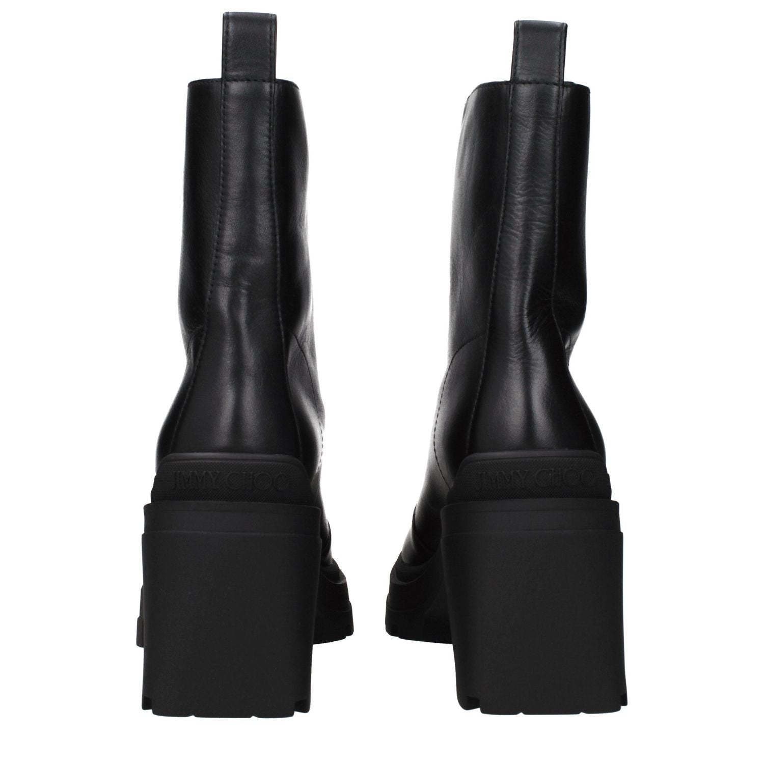 Jimmy Choo Black Leather Ankle Boots