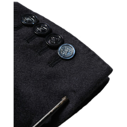 Dolce & Gabbana Black Cashmere Single Breasted Blazer Jacket
