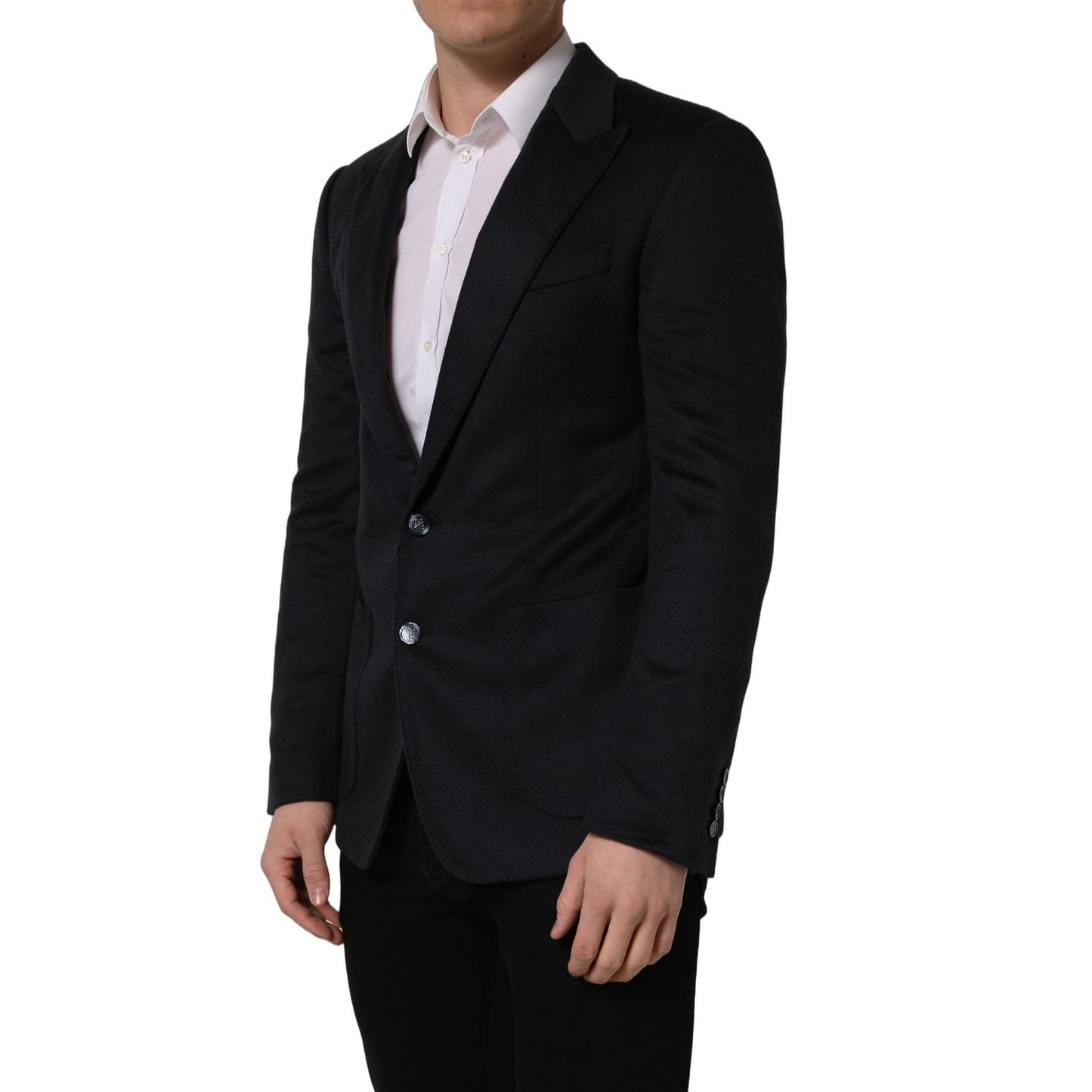 Dolce & Gabbana Black Cashmere Single Breasted Blazer Jacket