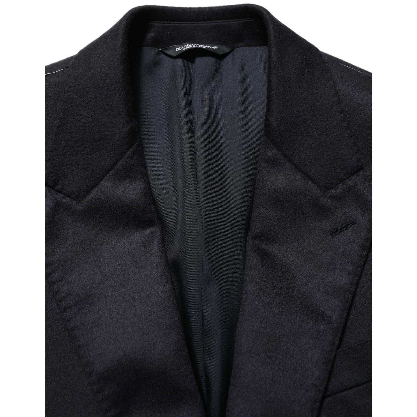 Dolce & Gabbana Black Cashmere Single Breasted Blazer Jacket