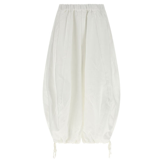 Comme Des Garçons White Polyester Casual Pants