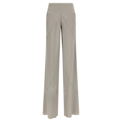 Rick Owens Gray Acetate Flared Pants