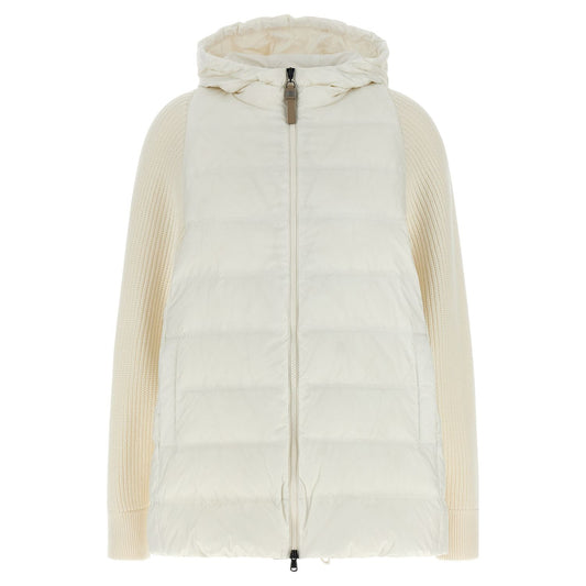 Brunello Cucinelli White Polyester Full-Length Jacket