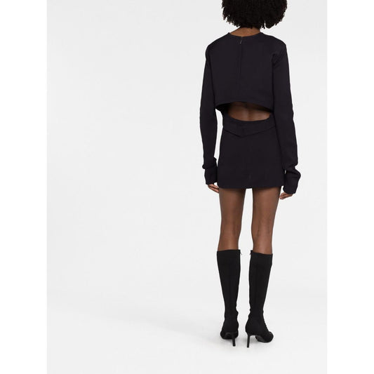 032C Dresses Black W0024DARKPLUM