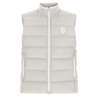 Brunello Cucinelli Gray Polyester Sleeveless Jacket
