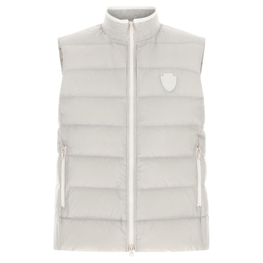 Brunello Cucinelli Gray Polyester Sleeveless Jacket