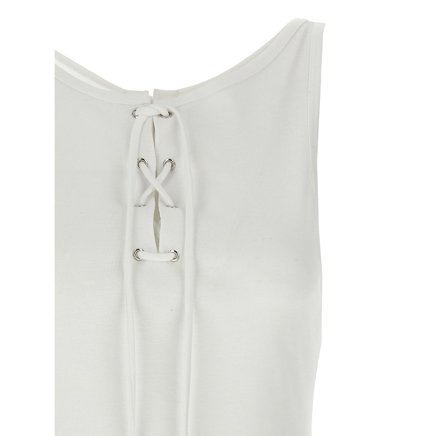 Prada White Cotton Tank Tops
