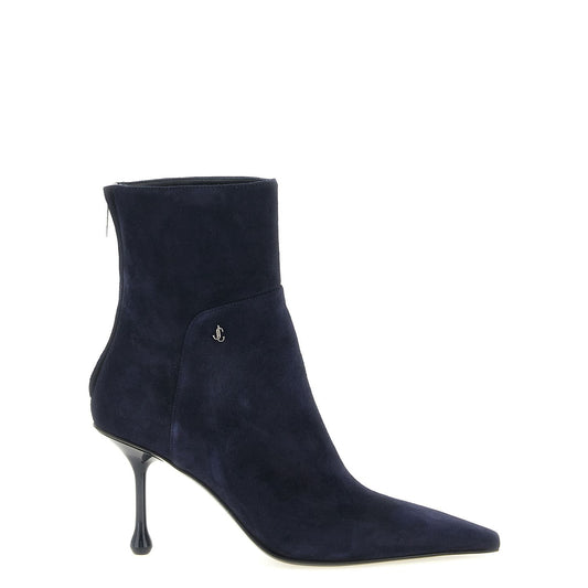 Jimmy Choo Blue Leather Ankle Boots
