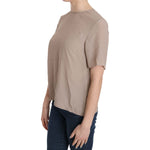 Dolce & Gabbana Beige Crew Neck Short Sleeve Blouse TSH3651-40