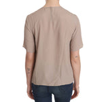 Dolce & Gabbana Beige Crew Neck Short Sleeve Blouse TSH3651-40