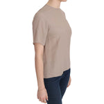 Dolce & Gabbana Beige Crew Neck Short Sleeve Blouse TSH3651-40