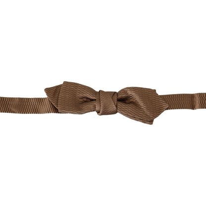 Dolce & Gabbana Men Brown Gold Adjustable Neck Papillon Bow Tie 1728,67345645728,Accessories,Bowties - Ties and Formal Accessories - Accessories,Brown,Dolce & Gabbana,Material: 62% Polyester 38% Silk,Men,Men - Accessories,New with tags,Ties & Bowties - Me