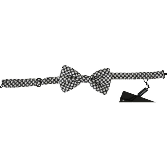 Dolce & Gabbana Men Black White Circles Adjustable Neck Papillon Bow Tie1728,67345645728,Accessories,Black/White,Bowties - Ties and Formal Accessories - Accessories,Dolce & Gabbana,Material: 100% Silk,Men,Men - Accessories,New with tags,Ties & Bowties - M