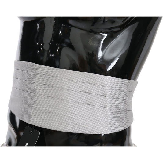 Dolce & Gabbana Gray Men Waist Belt 100% Silk Cummerbund 1728,67345645728,Accessories,Belts - Accessories,Cummerbund - Men - Accessories,Dolce & Gabbana,Gray,High-Waist Belts - Belts - Accessories,IT48 | M,Material: 100% Silk,Men,Men - Accessories,New wit