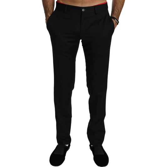 Dolce & Gabbana Black Dress Formal Trouser Mens Wool Pants1728,67345645728,Black,Clothing,Dolce & Gabbana,Dress Pants - Pants - Clothing,IT44 | XS,Jeans & Pants - Men - Clothing,Material: 100% Wool,Men,Men - Clothing,New with tags,Pants - Clothing