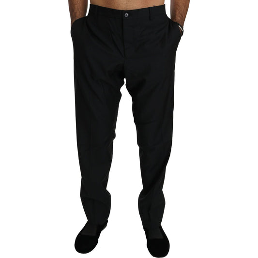 Dolce & Gabbana Black Dress Formal Trouser Men Wool Pants1728,67345645728,Black,Clothing,Dolce & Gabbana,Dress Pants - Pants - Clothing,IT56 | XXL,Jeans & Pants - Men - Clothing,Material: 100% Virgin Wool,Men,Men - Clothing,New with tags,Pants - Clothing