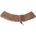 Dolce & Gabbana Beige Fur Neck Collar Lambskin Scarf MS5585