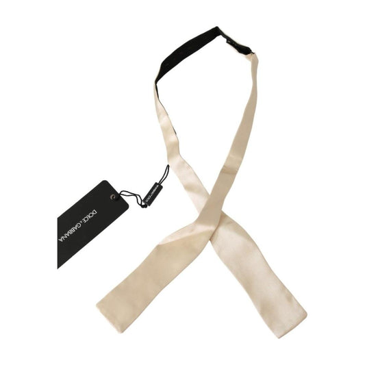 Dolce & Gabbana Beige Slim Skinny Men Necktie 100% Silk Bowtie 1728,67345645728,Accessories,Beige,Bowties - Ties and Formal Accessories - Accessories,Dolce & Gabbana,Material: 100% Silk,Men,Men - Accessories,New with tags,Ties & Bowties - Men - Accessorie