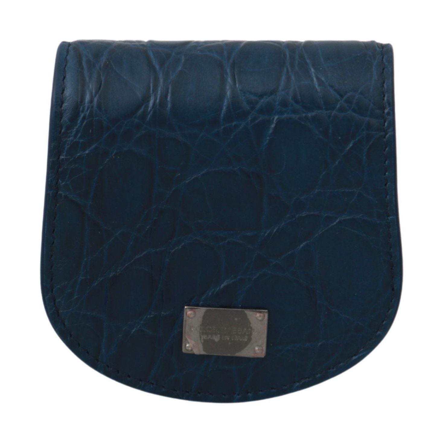 Dolce & Gabbana Blue Leather Holder Pocket Condom Case