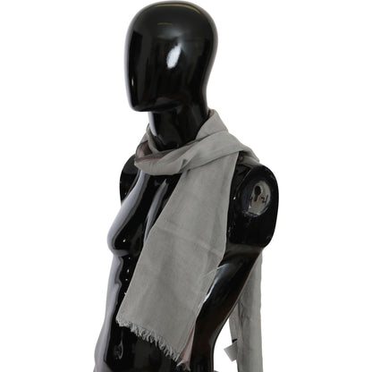 Costume National Gray Fringe Neck Wrap Cotton Scarf 1728,67345645728,Accessories,Costume National,Gray,Material: 100% Cotton,Men,Men - Accessories,New with tags,Scarves - Accessories,Scarves - Men - Accessories,Scarves - Scarves - Accessories