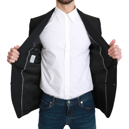Dolce & Gabbana Black Single Breasted Formal Wool Blazer1728,67345645728,Black,Blazers - Men - Clothing,Blazers - Suits & Blazers - Clothing,Clothing,Dolce & Gabbana,IT46 | S,Material: 100% Virgin Wool,Men,Men - Clothing,New with tags,Suits & Blazers - Cl
