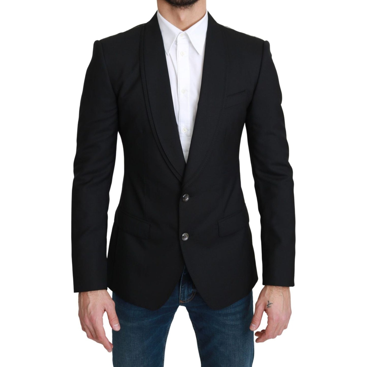 Dolce & Gabbana Black Single Breasted Formal Wool Blazer1728,67345645728,Black,Blazers - Men - Clothing,Blazers - Suits & Blazers - Clothing,Clothing,Dolce & Gabbana,IT46 | S,Material: 100% Virgin Wool,Men,Men - Clothing,New with tags,Suits & Blazers - Cl