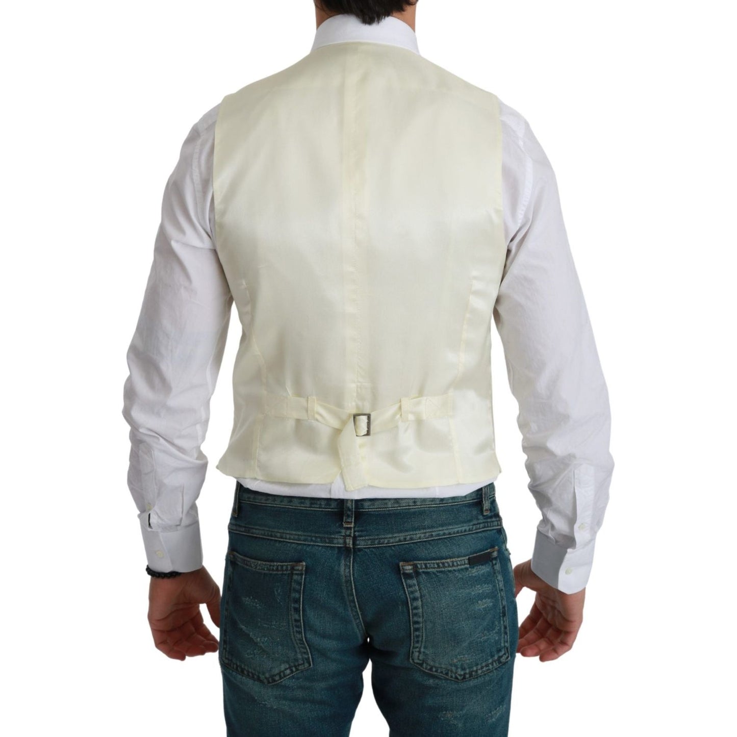 Dolce & Gabbana White Waistcoat Formal Wool Vest 1728,67345645728,Clothing,Dolce & Gabbana,IT44 | XS,IT46 | S,IT52 | L,IT60 | 3XL,Material: 100% Virgin Wool,Men,Men - Clothing,New with tags,Suits & Blazers - Clothing,Vests - Men - Clothing,Waistcoats - Su