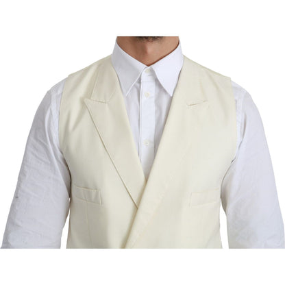 Dolce & Gabbana White Waistcoat Formal Wool Vest 1728,67345645728,Clothing,Dolce & Gabbana,IT44 | XS,IT46 | S,IT52 | L,IT60 | 3XL,Material: 100% Virgin Wool,Men,Men - Clothing,New with tags,Suits & Blazers - Clothing,Vests - Men - Clothing,Waistcoats - Su