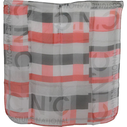 Costume National Red 100% Silk Branded Gray Scarf1728,67345645728,Accessories,Costume National,Gray,Material: 100% Silk,New with tags,Scarves - Accessories,Scarves - Scarves - Accessories,Scarves - Women - Accessories,Women,Women - Accessories