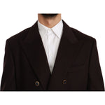 Dolce & Gabbana Elegant Bordeaux Taormina Cashmere Blazer Dolce & Gabbana Black