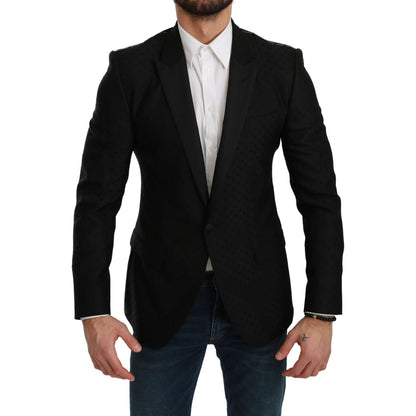 Dolce & Gabbana Black Slim Fit Coat Jacket MARTINI Blazer 1728,67345645728,Black,Blazers - Men - Clothing,Blazers - Suits & Blazers - Clothing,Clothing,Dolce & Gabbana,IT46 | S,Material: 50% Virgin Wool 50% Rayon,Men,Men - Clothing,New with tags,Suits & B