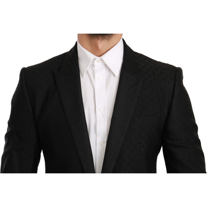 Dolce & Gabbana Black Slim Fit Coat Jacket MARTINI Blazer 1728,67345645728,Black,Blazers - Men - Clothing,Blazers - Suits & Blazers - Clothing,Clothing,Dolce & Gabbana,IT46 | S,Material: 50% Virgin Wool 50% Rayon,Men,Men - Clothing,New with tags,Suits & B