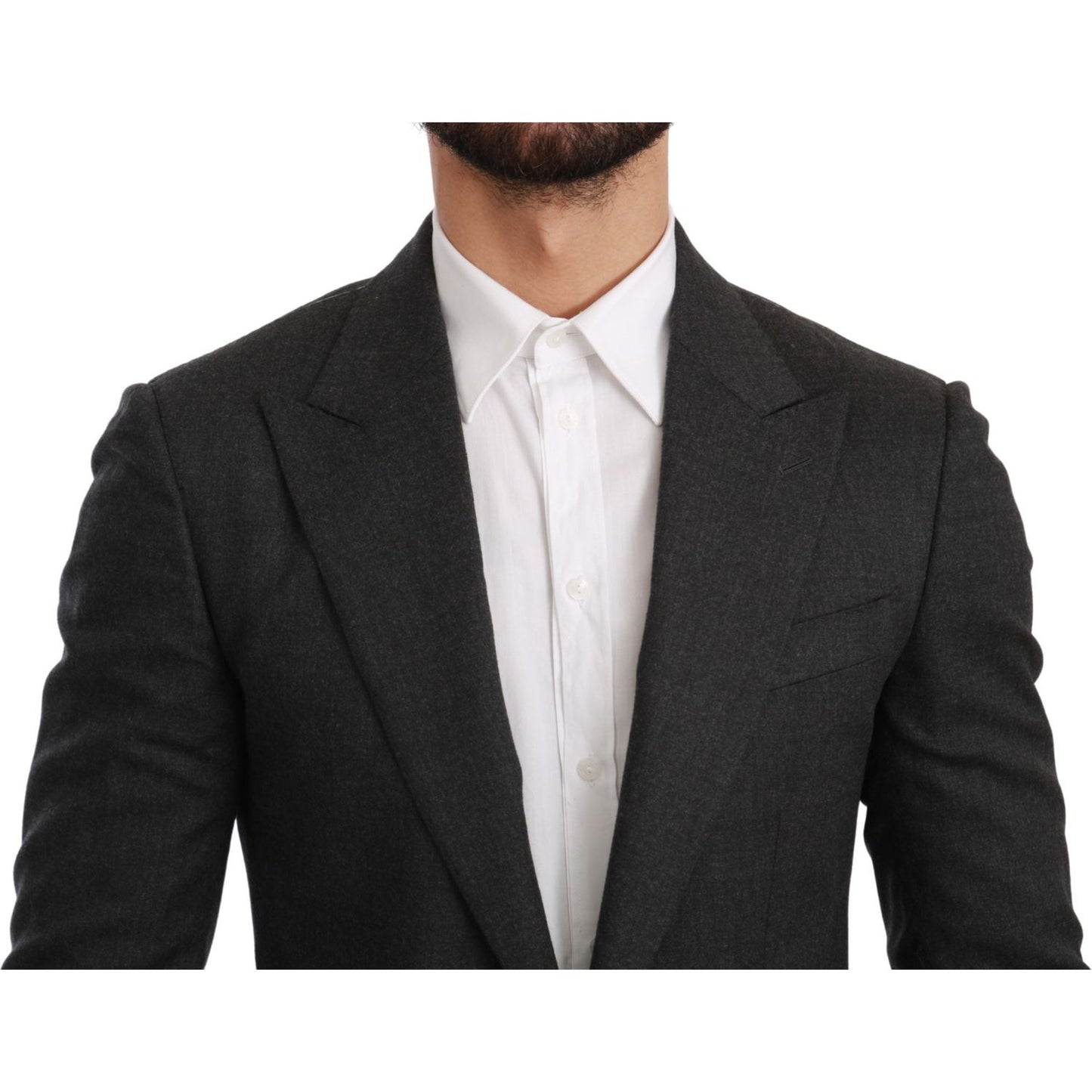 Dolce & Gabbana Gray NAPOLI Slim Fit Jacket Wool Blazer1728,67345645728,Blazers - Men - Clothing,Blazers - Suits & Blazers - Clothing,Clothing,Dolce & Gabbana,Gray,IT46 | S,Material: 88% Wool 8% Nylon 3% Cashmere 1% Elastane,Men,Men - Clothing,New with ta